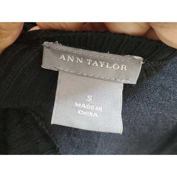 Ann Taylor Women's Brown & Black Round Neck Long Sleeve Casual Sweater Size S - Picture 7 of 8